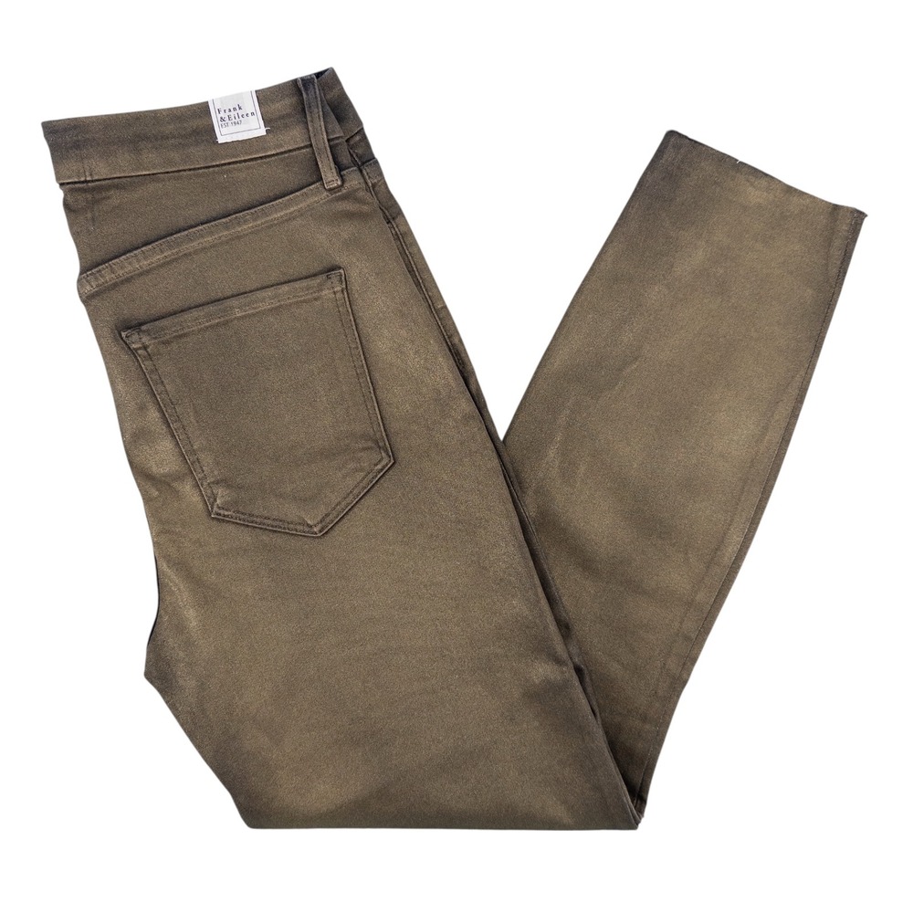 Frank & Eileen SLIGO Skinny Bronze Metallic Italian Waxed Denim‎ Jeans Size 29